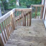 Pressure-treated deck as it looked before cleaning and brightening with RAD. It had been pressure washed and cleaned about 8 weeks before.