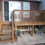 The nearly 20 year old pressure-treated deck looks like new after one day of cleaning, brightening, and staining with RAD. The Light Walnut semi-transparent stain looks great with the red brick and brown siding. Very pleased!